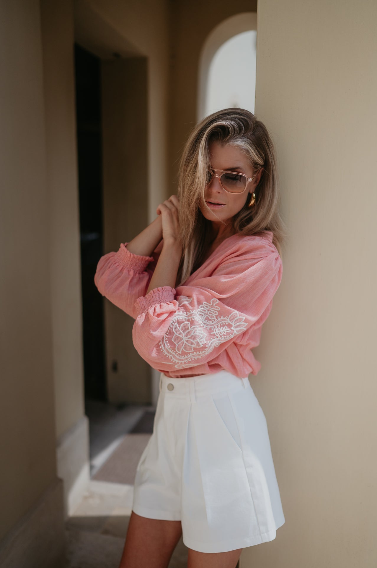 Tiranno blouse I Salmon Rose