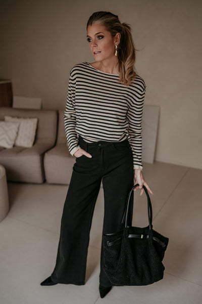 Tigre top I Black & Beige