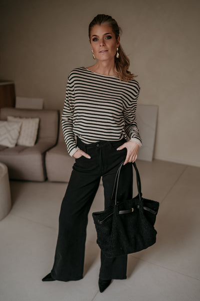 Tigre top I Black & Beige