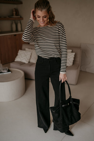 Tigre top I Black & Beige