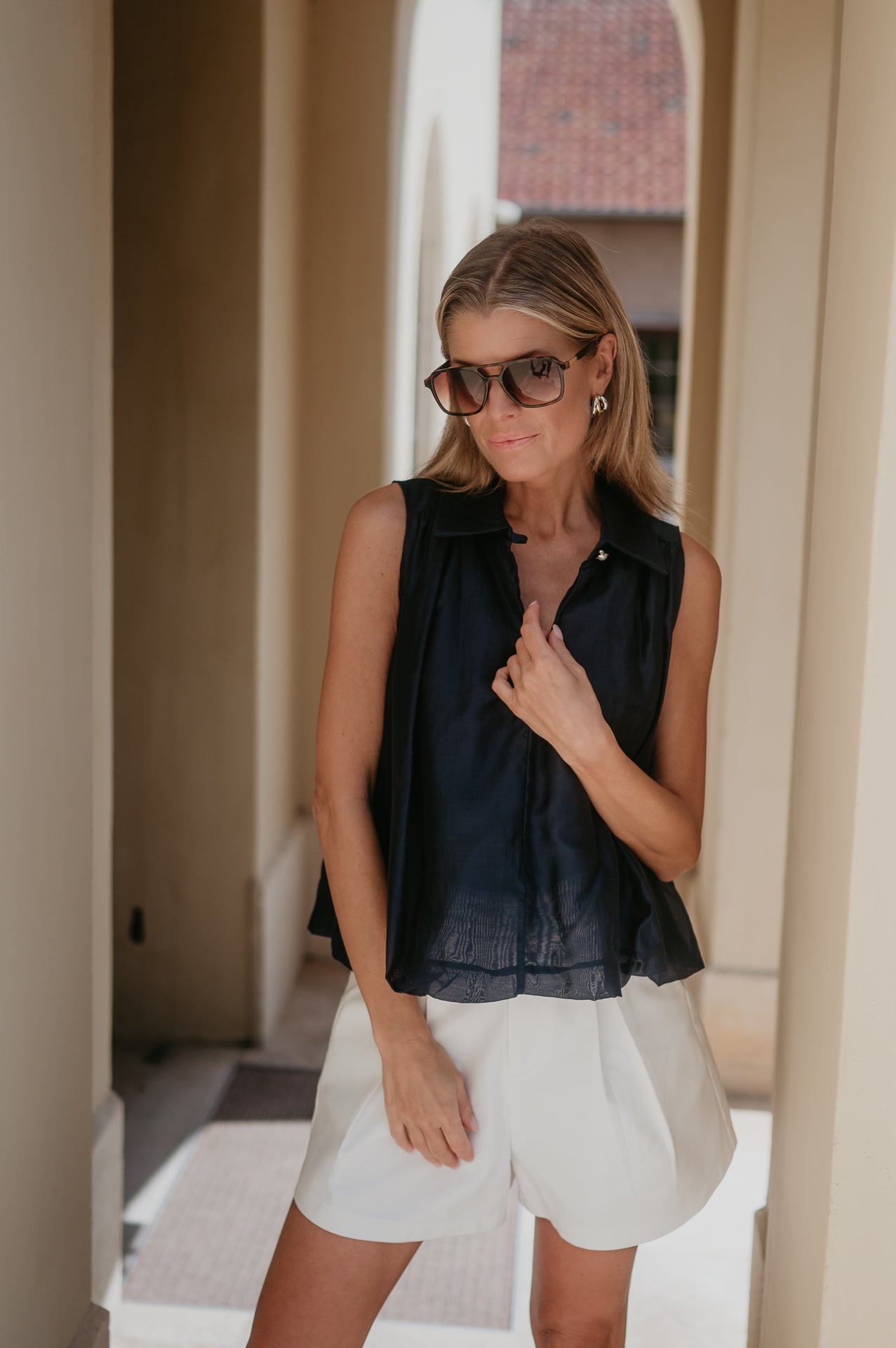 Pizzo top I Blue