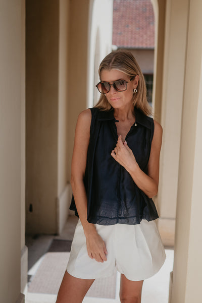 Pizzo top I Blue