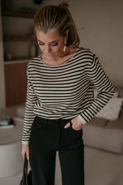 Tigre top I Black & Beige