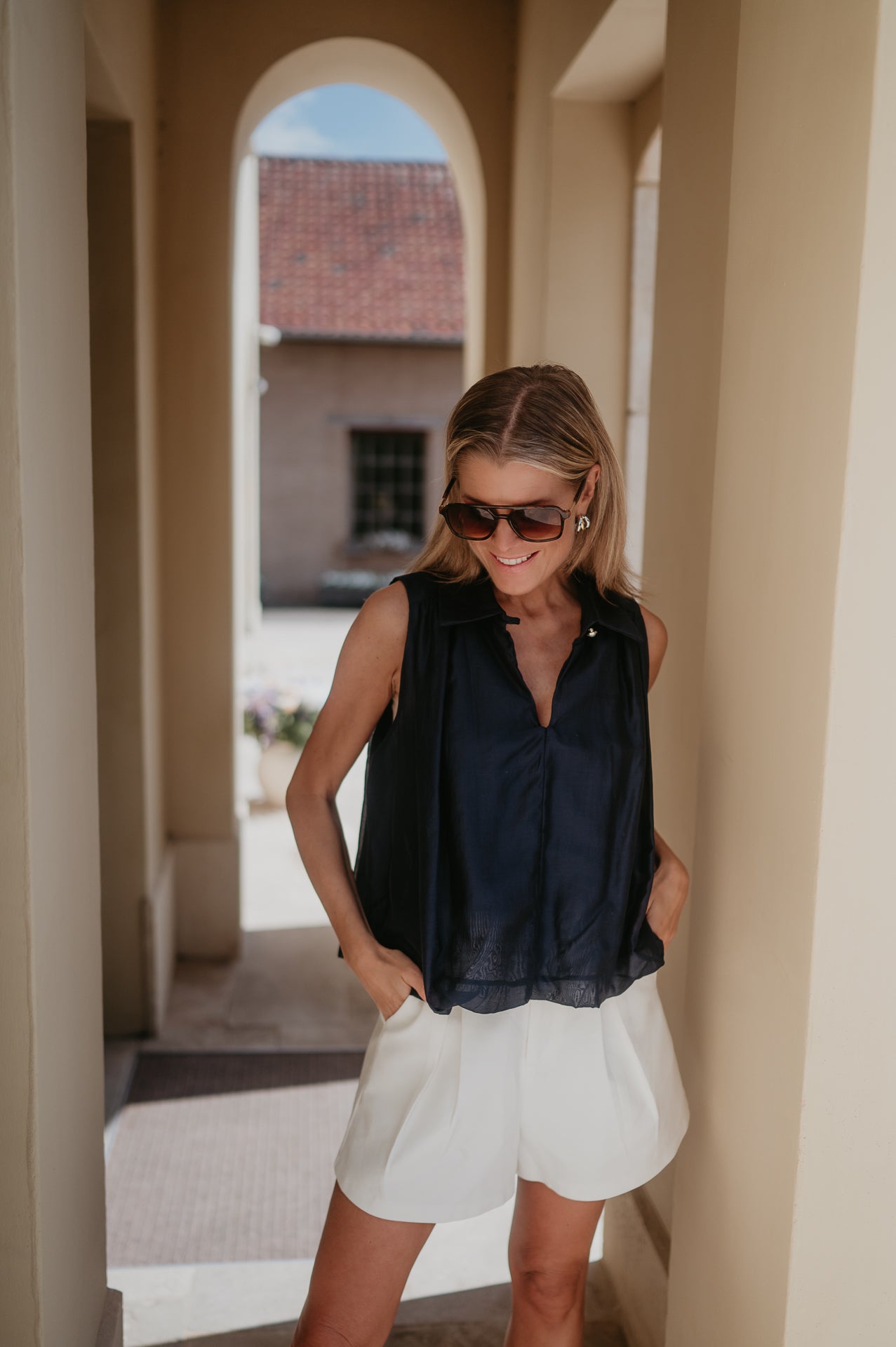 Pizzo top I Blue