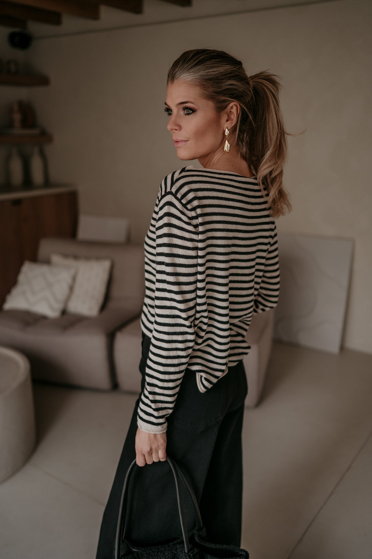Tigre top I Black & Beige