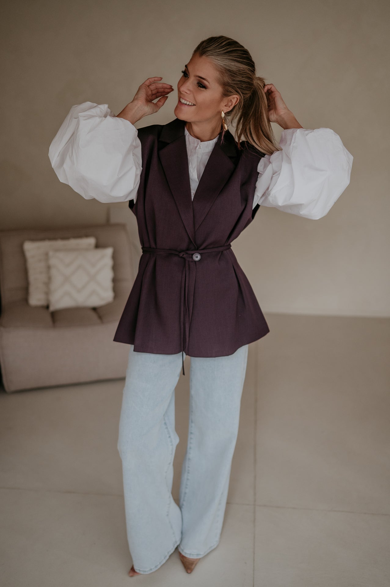 Trode blazer I Aubergine