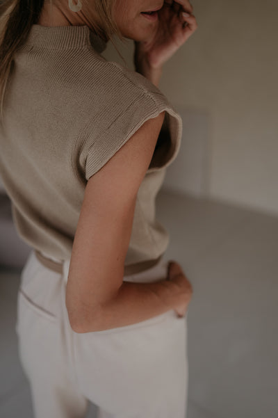 Velando top I Taupe