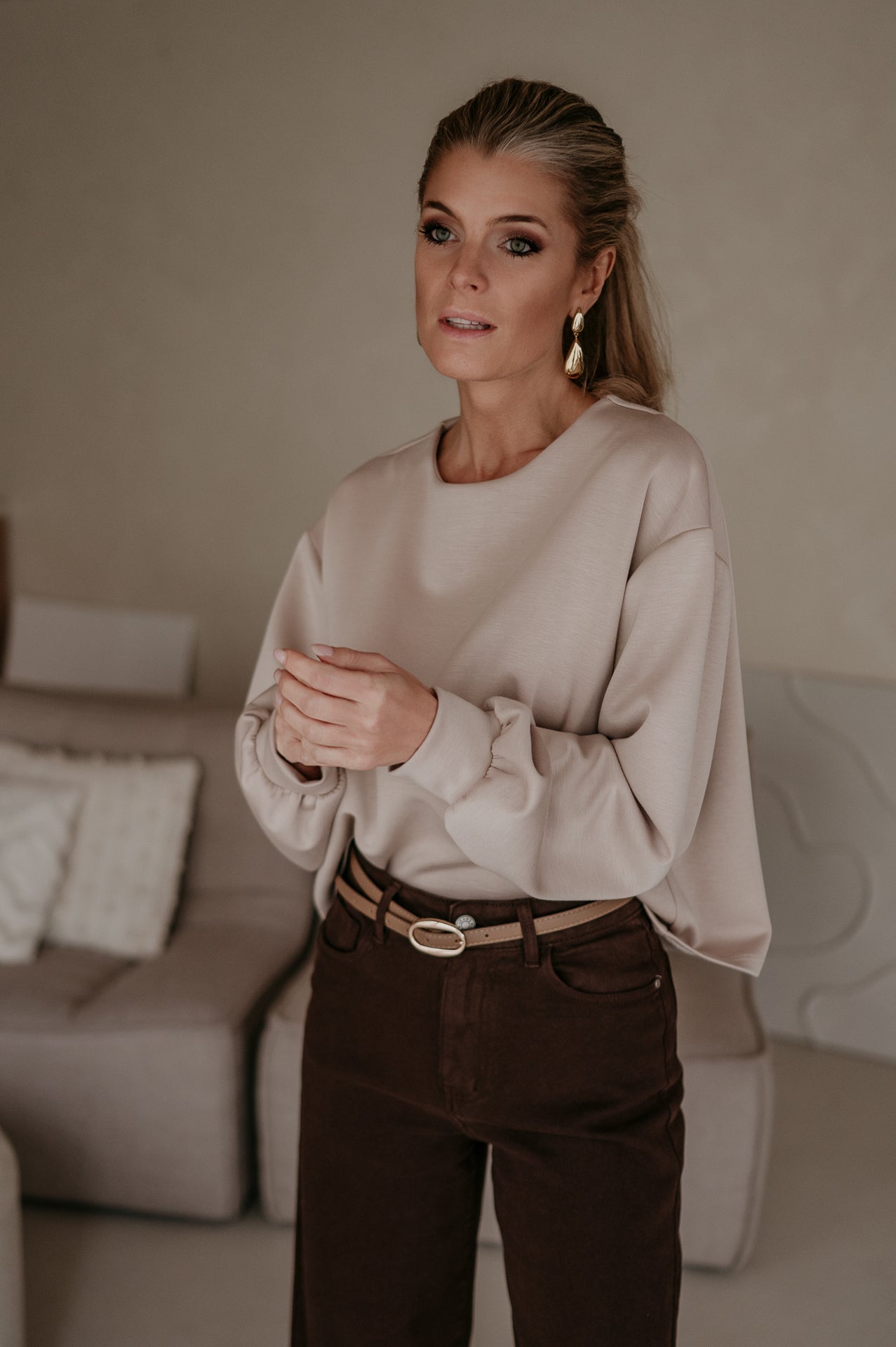 Ademaro LongsIeeve I Beige - Wild Souls by JV® - Longsleeves