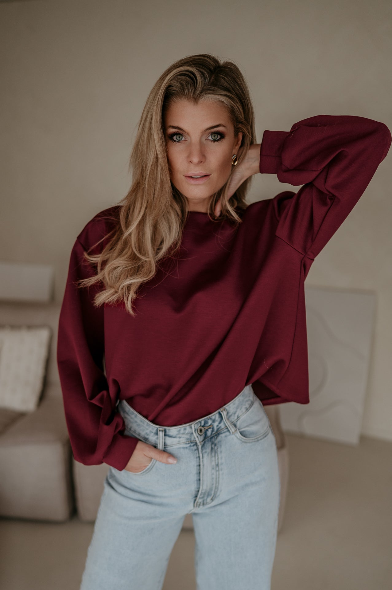 Ademaro LongsIeeve I Bordeaux - Wild Souls by JV® - T-shirts