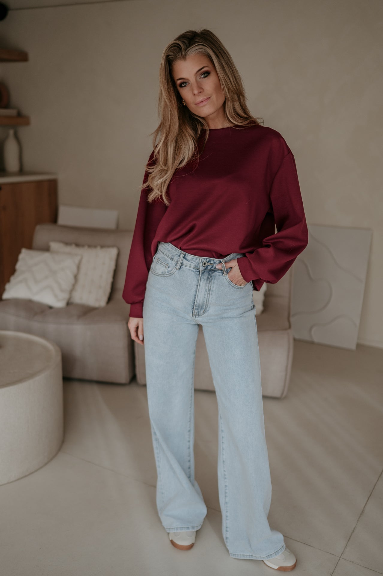 Ademaro LongsIeeve I Bordeaux - Wild Souls by JV® - T-shirts