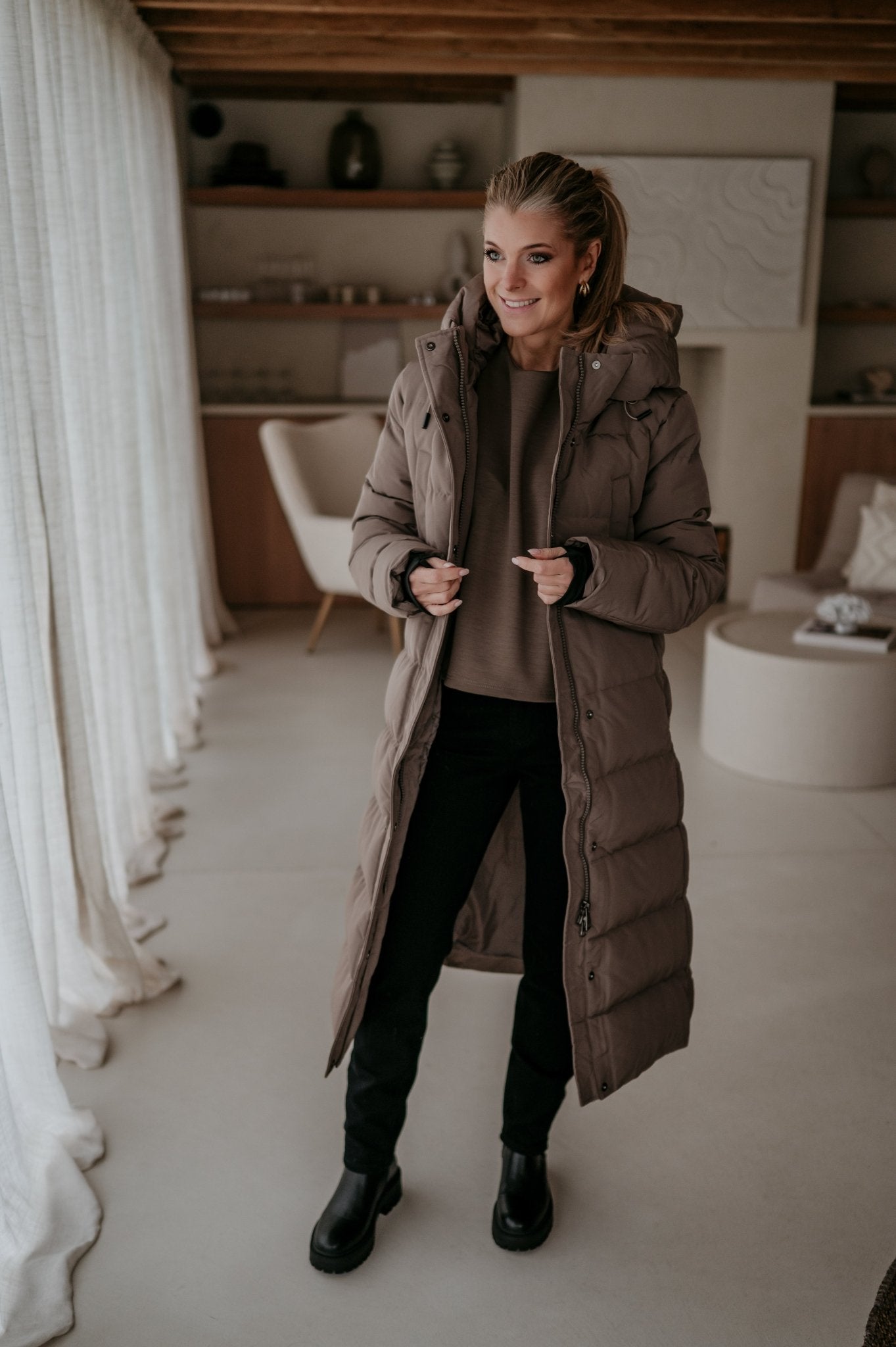 Affabile coat I Taupe - Wild Souls by JV® - Coats