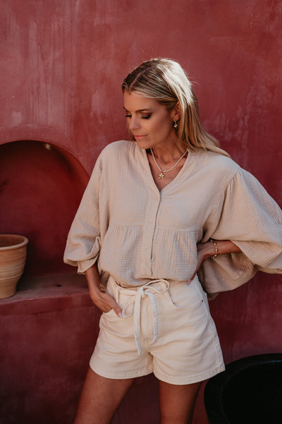 Albeggi blouse I Beige - Wild Souls by JV® - Blouses