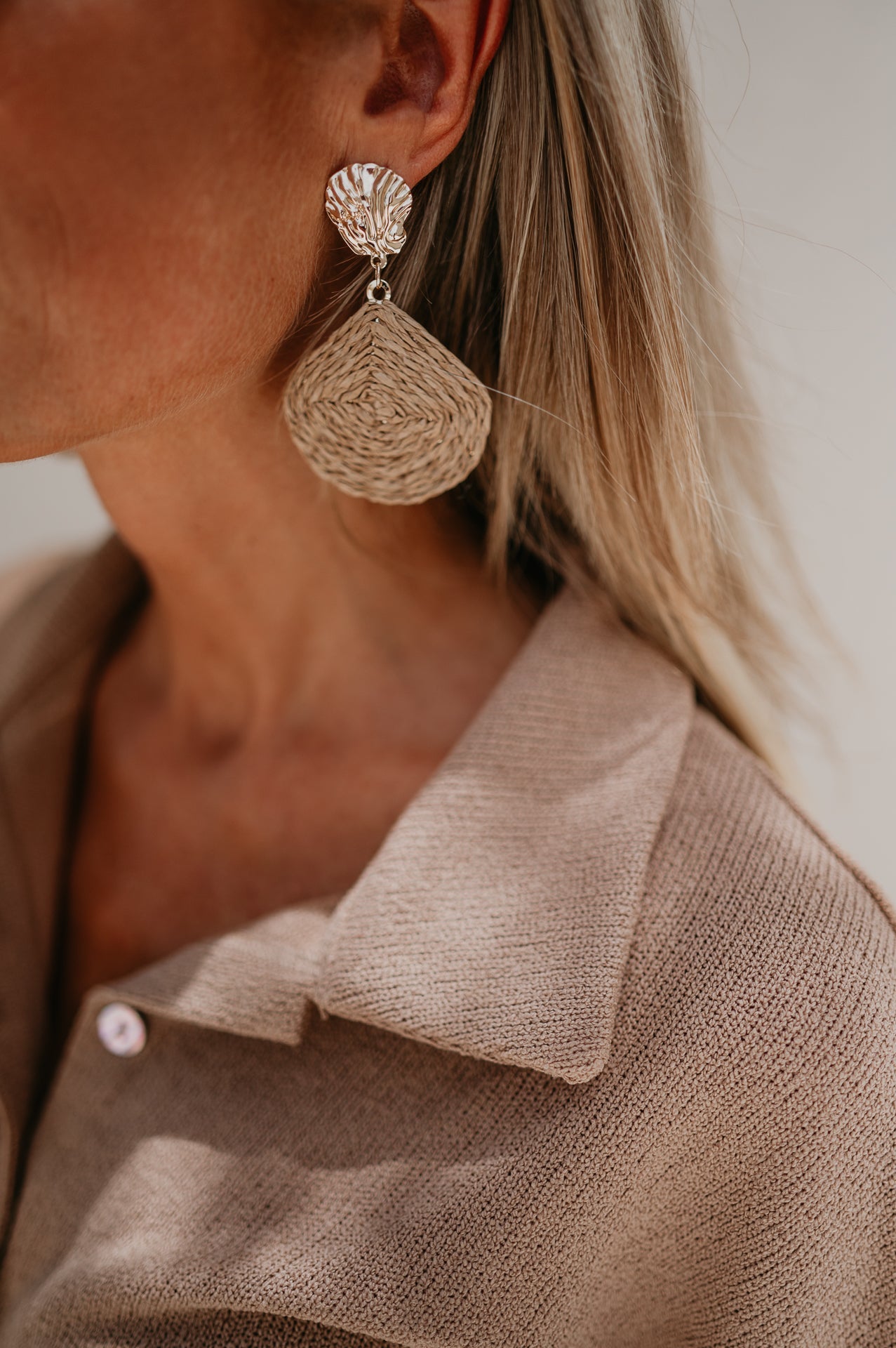 Alone earrings I Beige - Wild Souls by JV® - Earrings