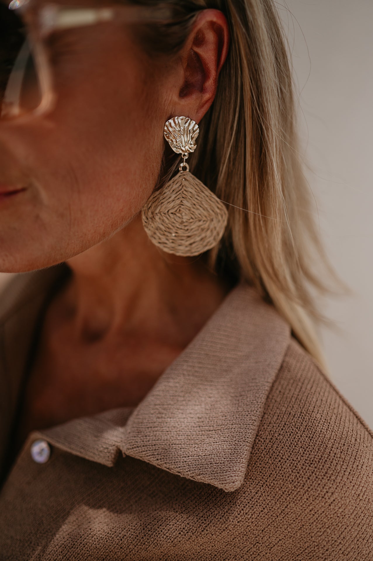 Alone earrings I Beige - Wild Souls by JV® - Earrings