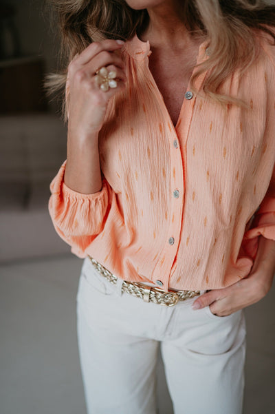 Applauso blouse I Salmon - Wild Souls by JV® - Blouses
