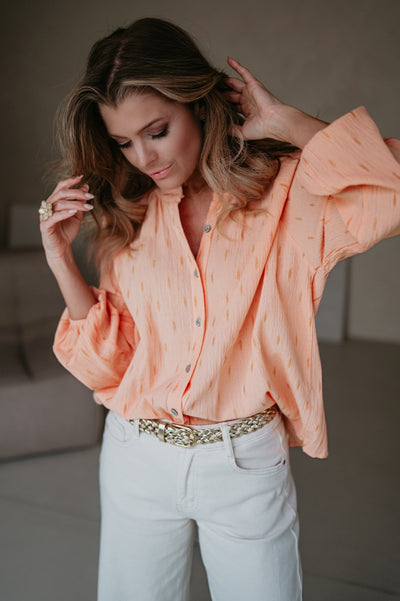 Applauso blouse I Salmon - Wild Souls by JV® - Blouses