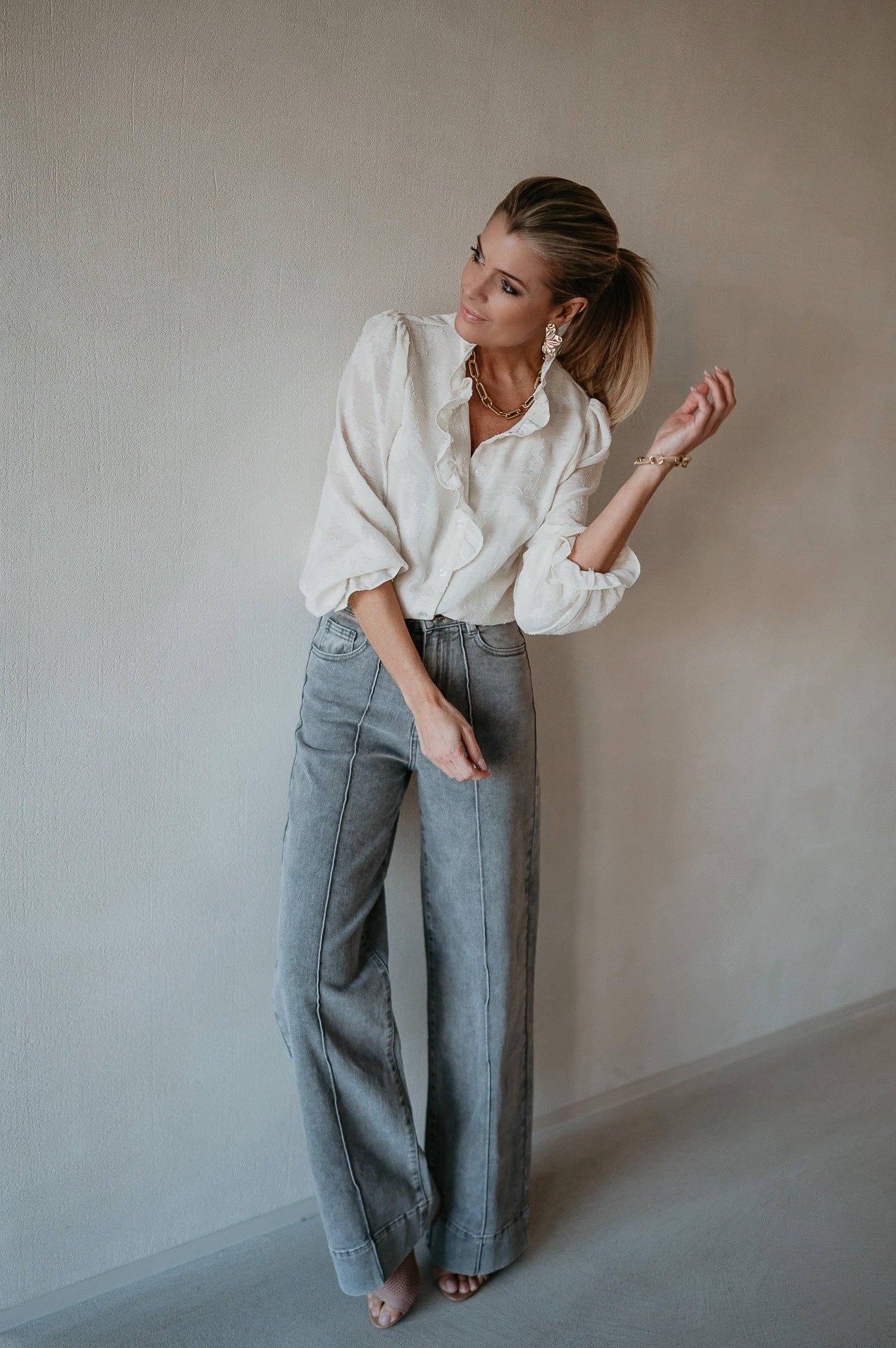 Attuale blouse I Beige - Wild Souls by JV® - Blouses