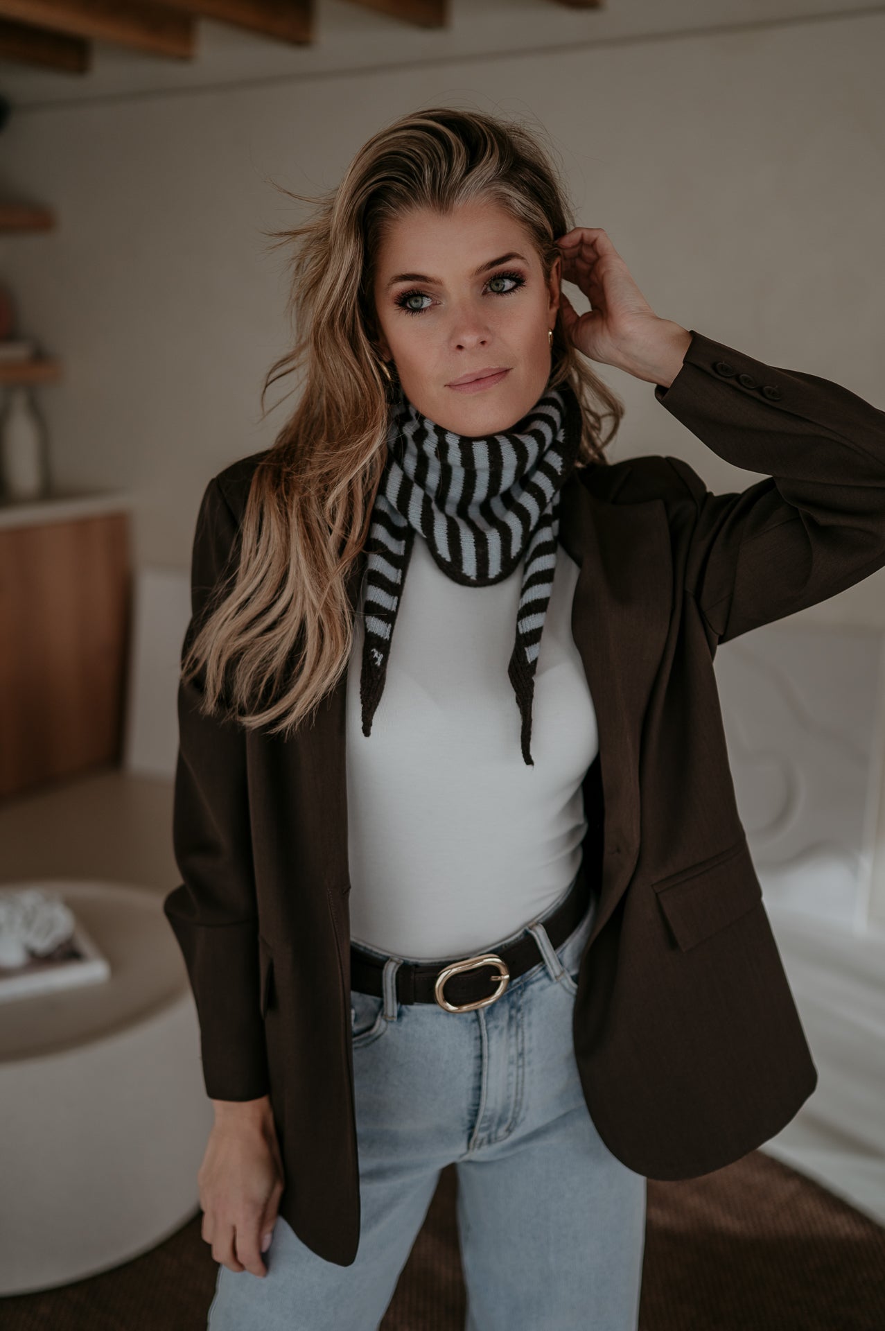 Atture scarf I Brown & Blue - Wild Souls by JV® - 