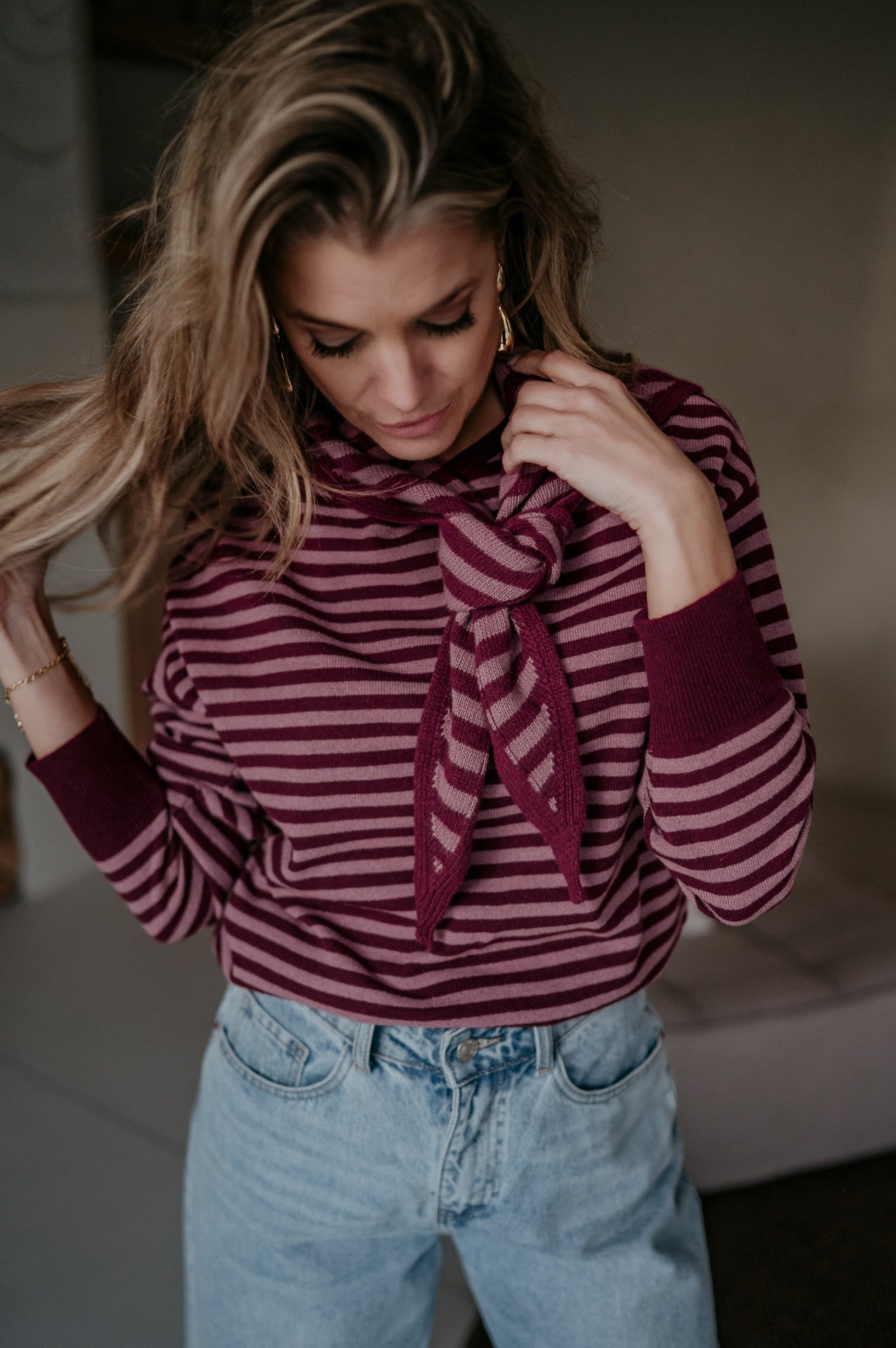 Atture scarf I Burgundy & rose - Wild Souls by JV® - 