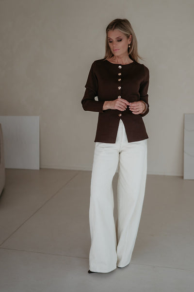 Bagliore cardigan I Chocolate Brown - Wild Souls by JV® - Cardigans