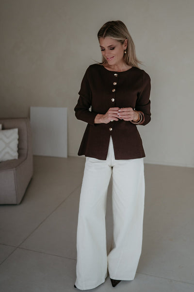 Bagliore cardigan I Chocolate Brown - Wild Souls by JV® - Cardigans