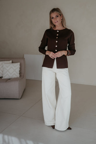 Bagliore cardigan I Chocolate Brown - Wild Souls by JV® - Cardigans
