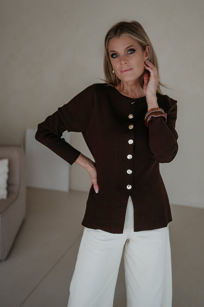 Bagliore cardigan I Chocolate Brown - Wild Souls by JV® - Cardigans