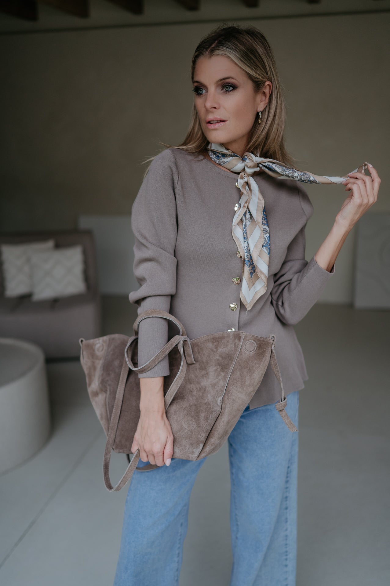 Bagliore cardigan I Taupe - Wild Souls by JV® - Cardigans