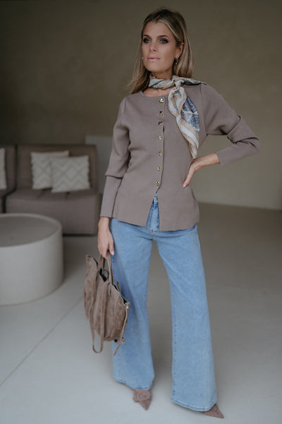 Bagliore cardigan I Taupe - Wild Souls by JV® - Cardigans