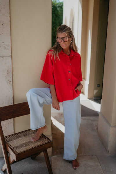 Bastone shirt I Coral Red - Wild Souls by JV® - Shirts