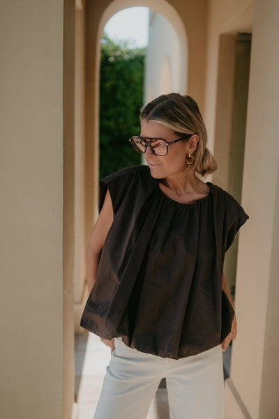 Bevanda top I Chocolate Brown - Wild Souls by JV® - Tops