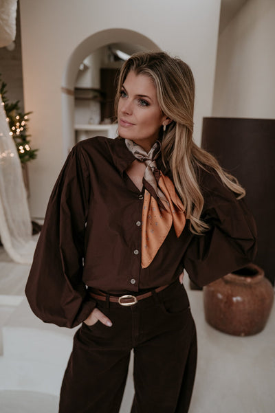 Biduri scarf I Brown - Wild Souls by JV® - Scarfs