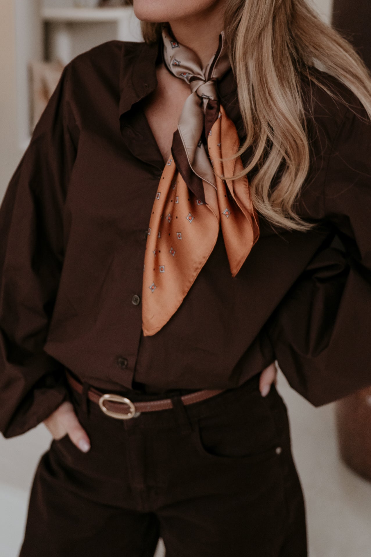 Biduri scarf I Brown - Wild Souls by JV® - Scarfs