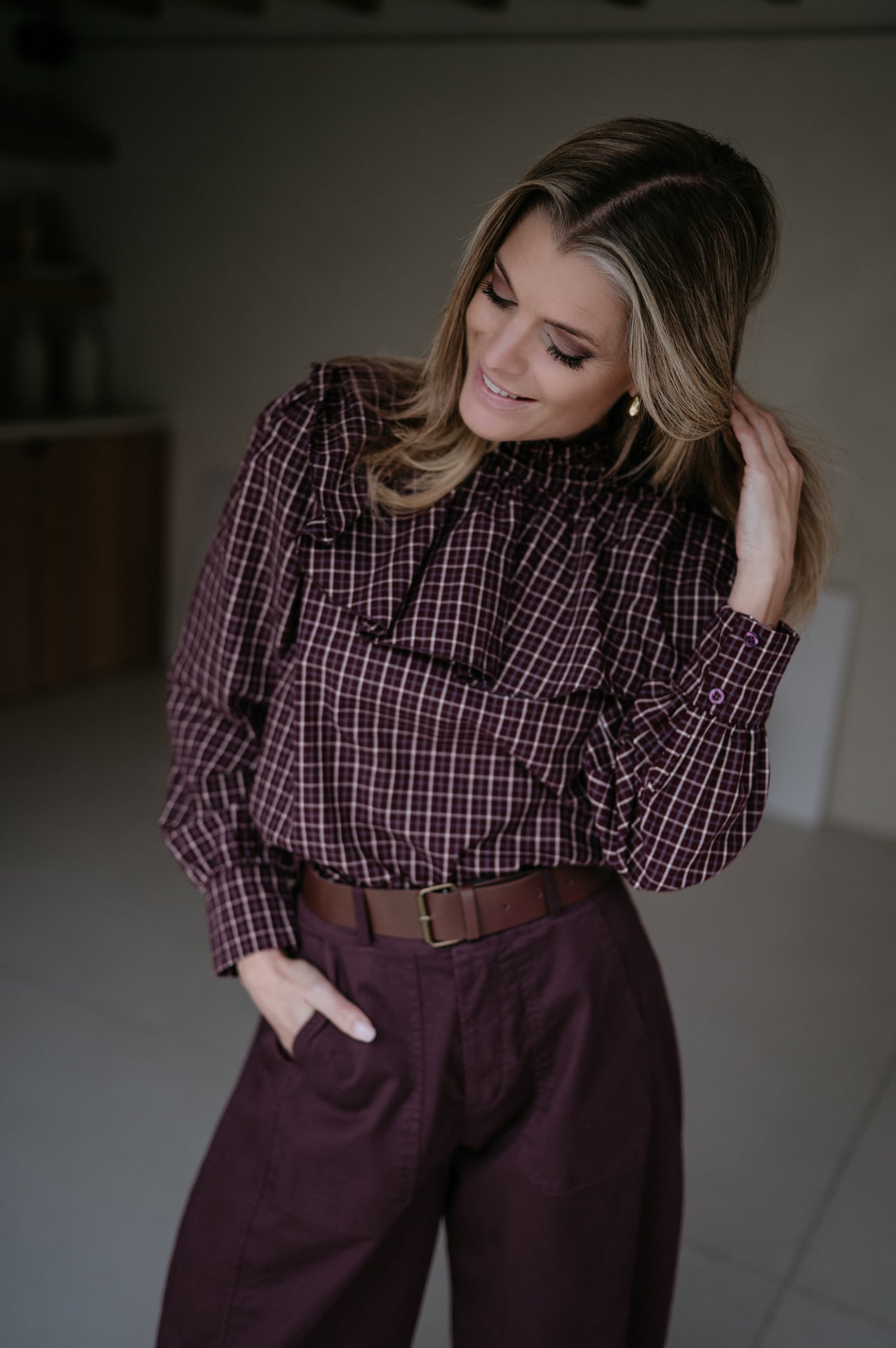 Coltre blouse I Burgundy - Wild Souls by JV® - Blouses