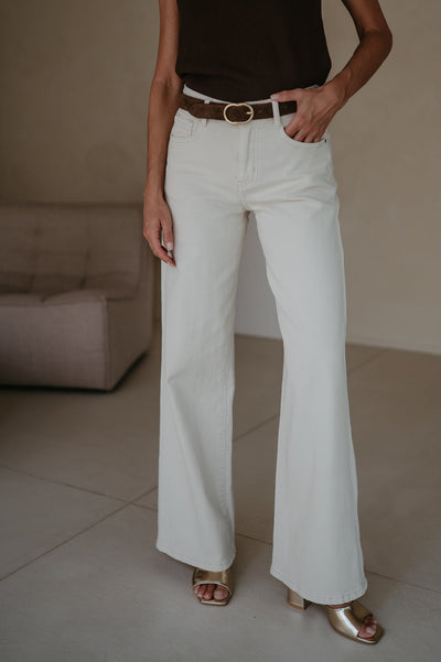Cotto jeans I Beige - Wild Souls by JV® - Jeans