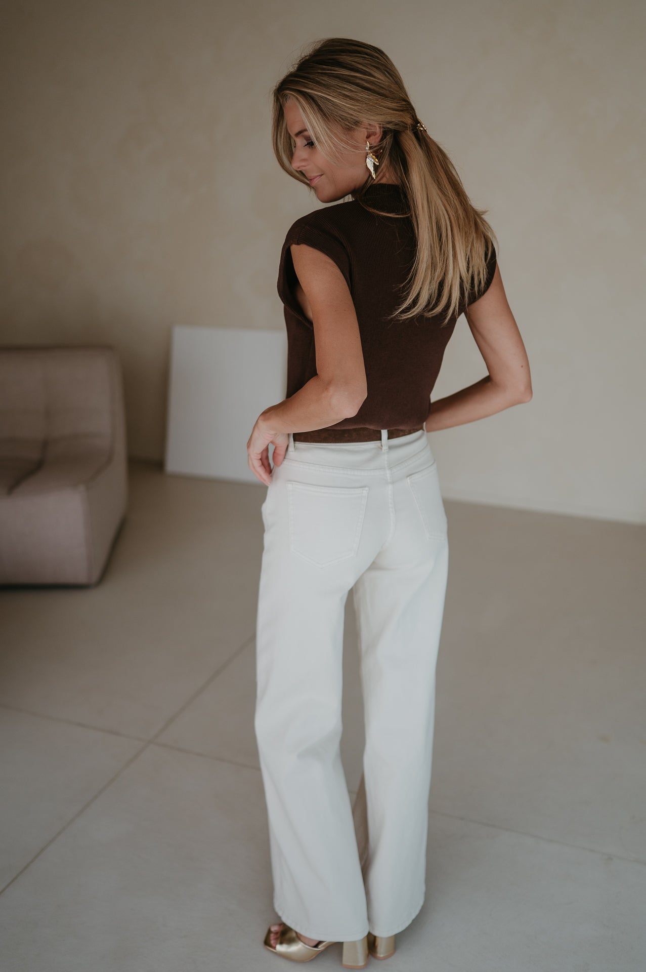 Cotto jeans I Beige - Wild Souls by JV® - Jeans