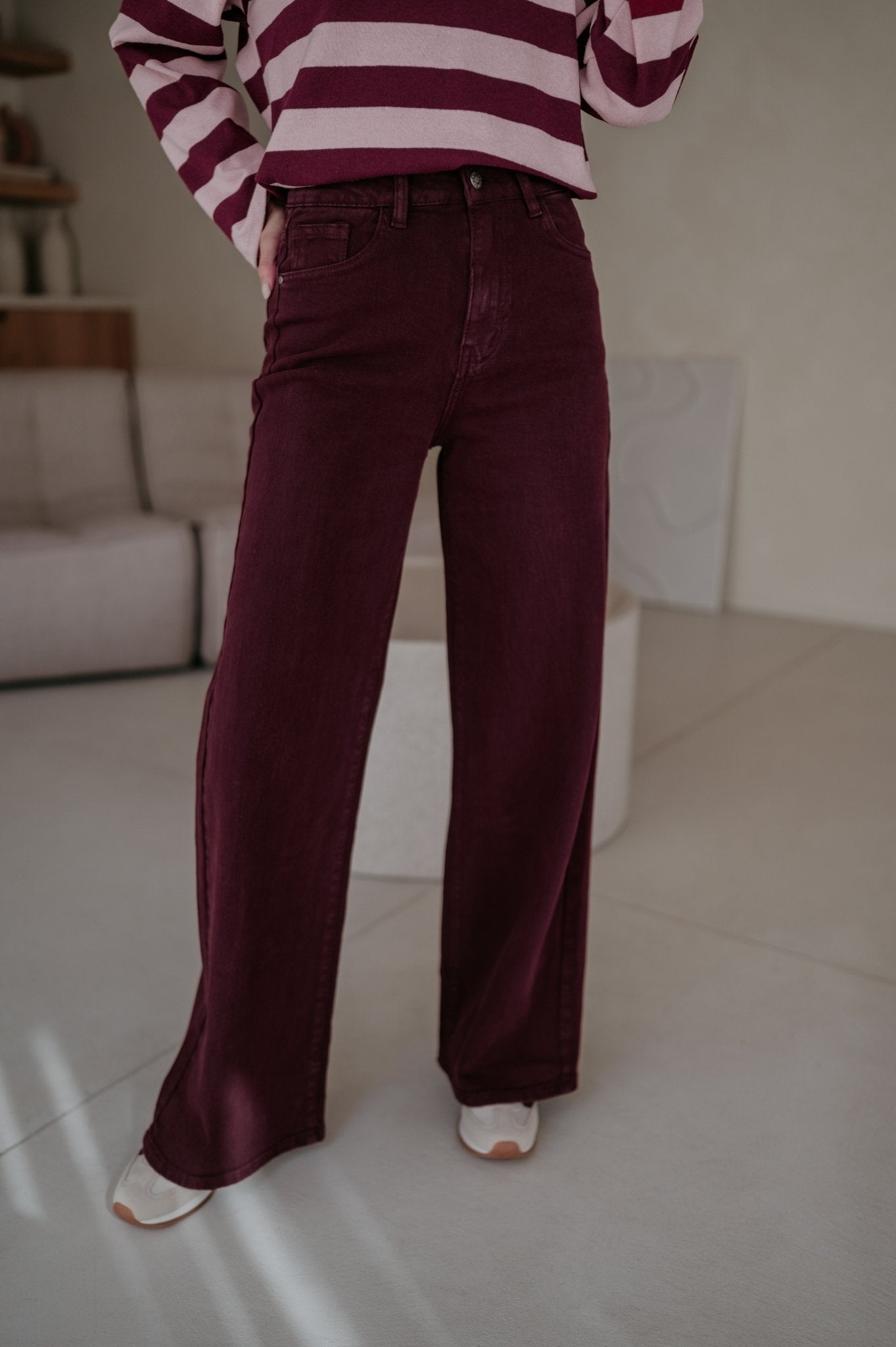 Cotto jeans I Burgundy - Wild Souls by JV® - Jeans