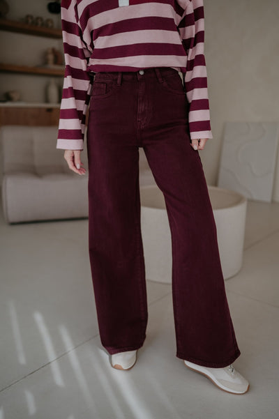 Cotto jeans I Burgundy - Wild Souls by JV® - Jeans