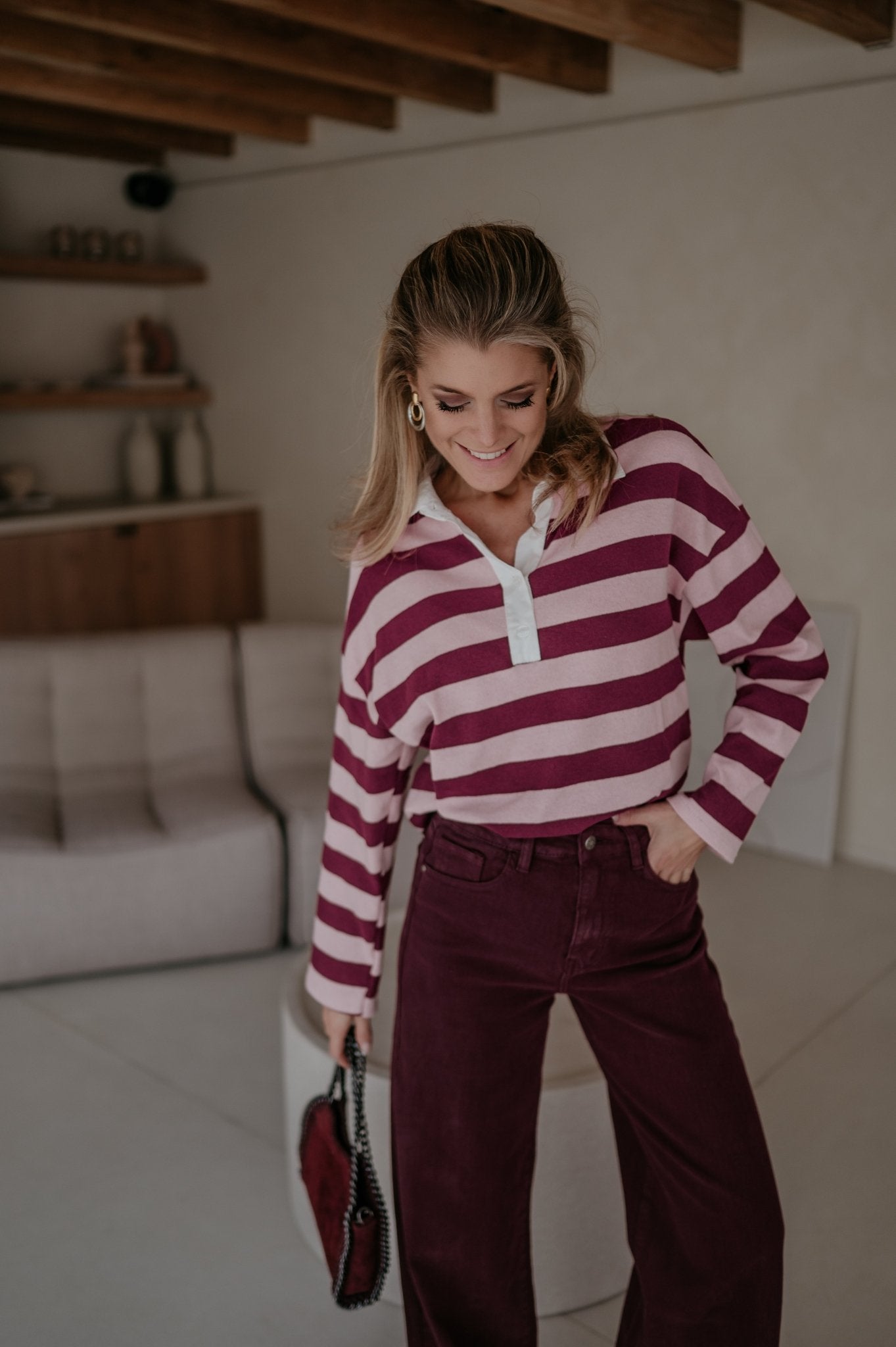 Cotto jeans I Burgundy - Wild Souls by JV® - Jeans