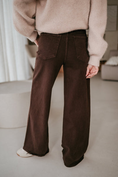 Cotto jeans I Chocolate Brown - Wild Souls by JV® - Jeans