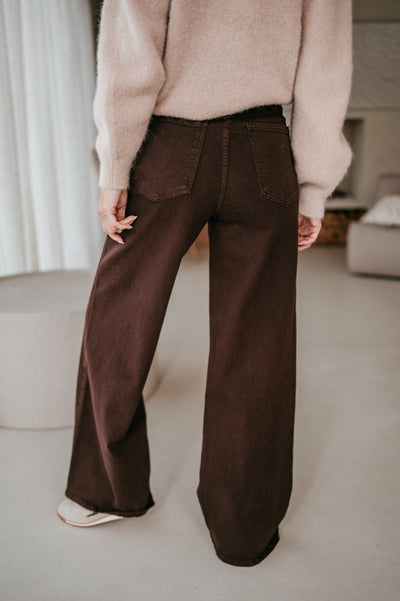 Cotto jeans I Chocolate Brown - Wild Souls by JV® - Jeans