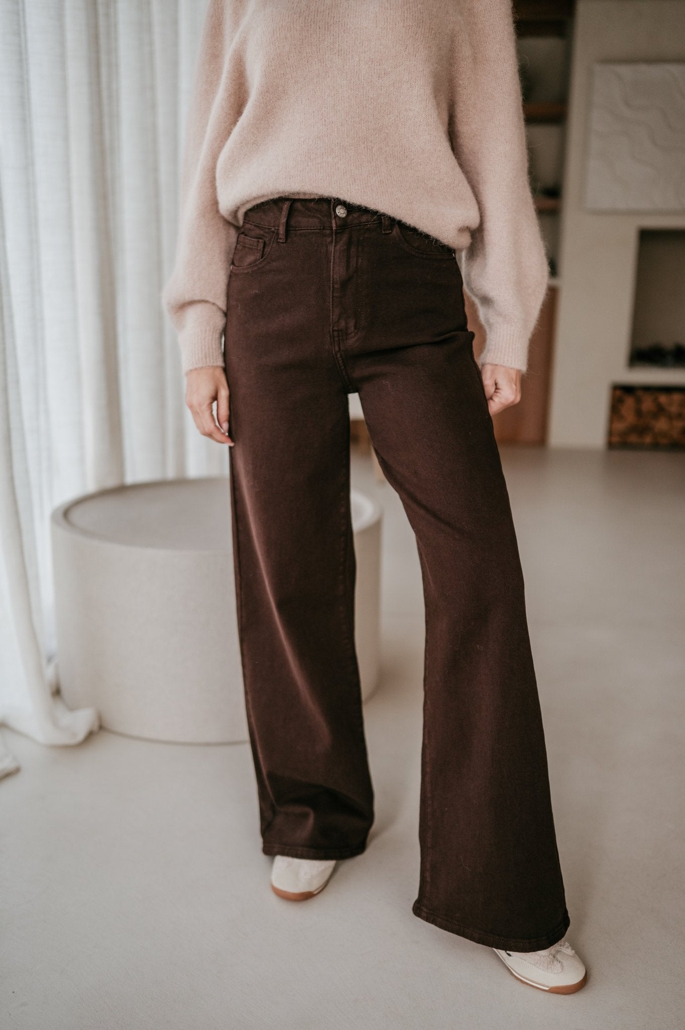 Cotto jeans I Chocolate Brown - Wild Souls by JV® - Jeans