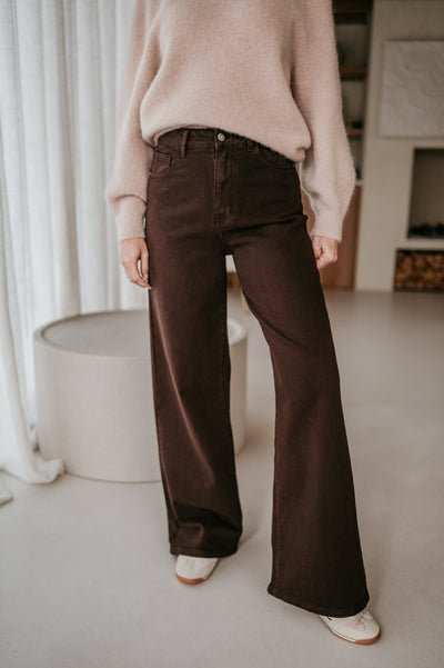 Cotto jeans I Chocolate Brown - Wild Souls by JV® - Jeans