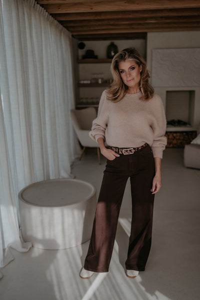 Cotto jeans I Chocolate Brown - Wild Souls by JV® - Jeans