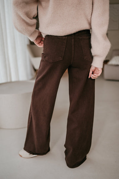 Cotto jeans I Chocolate Brown - Wild Souls by JV® - Jeans