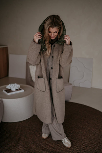 Credoni coat I Taupe - Wild Souls by JV® - 
