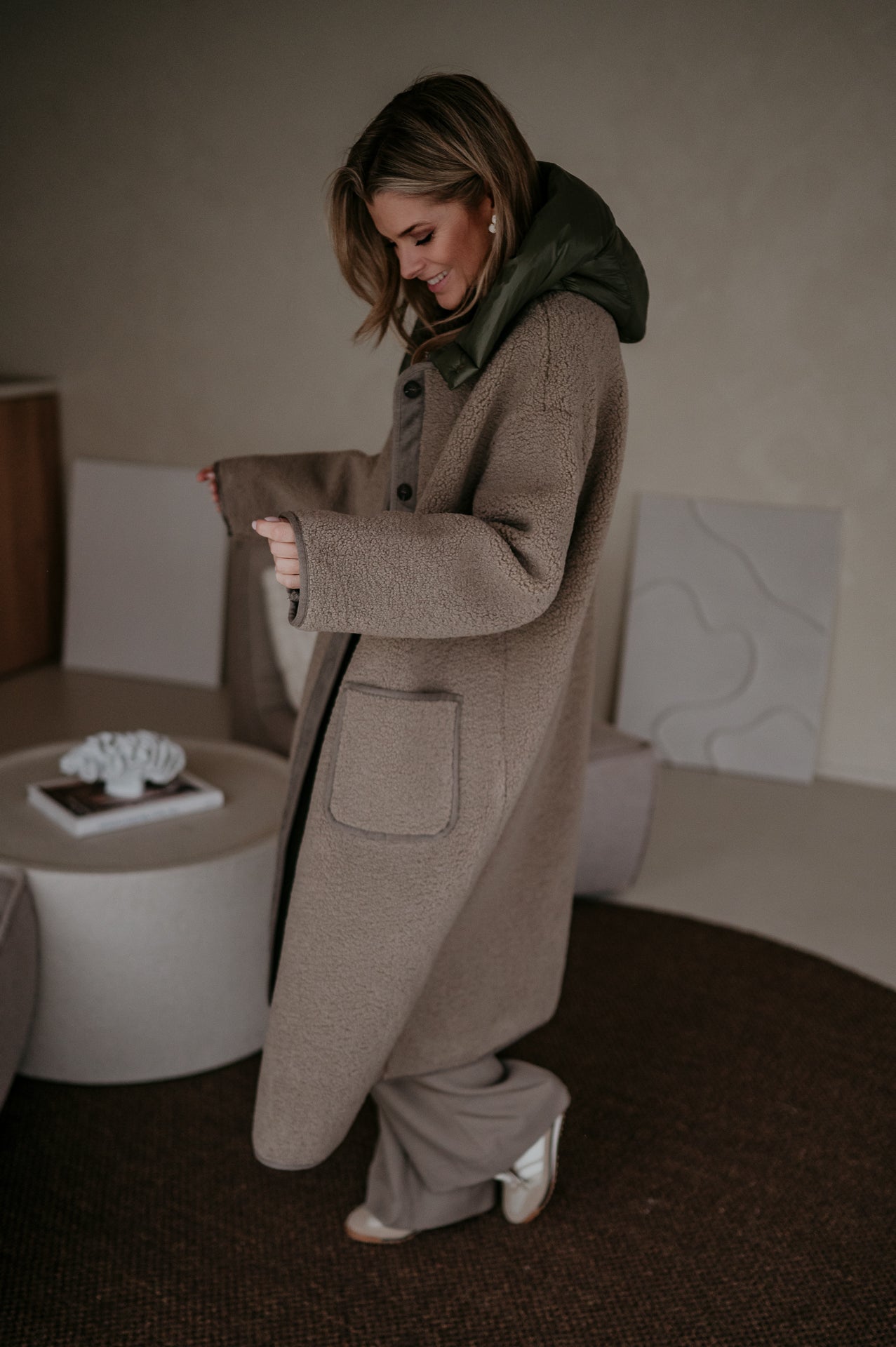 Credoni coat I Taupe - Wild Souls by JV® - 