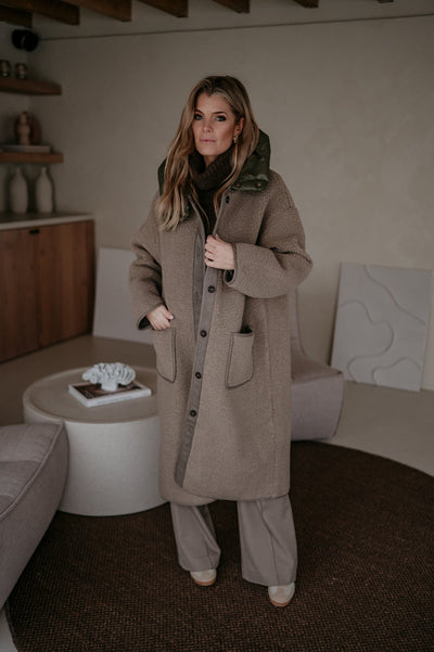 Credoni coat I Taupe - Wild Souls by JV® - 