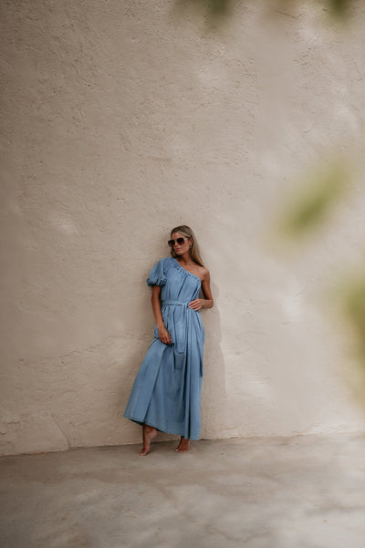 Crepa dress I Blue - Wild Souls by JV® - Dresses