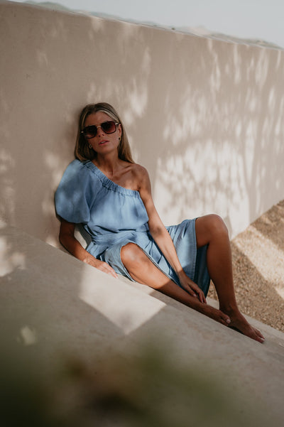 Crepa dress I Blue - Wild Souls by JV® - Dresses